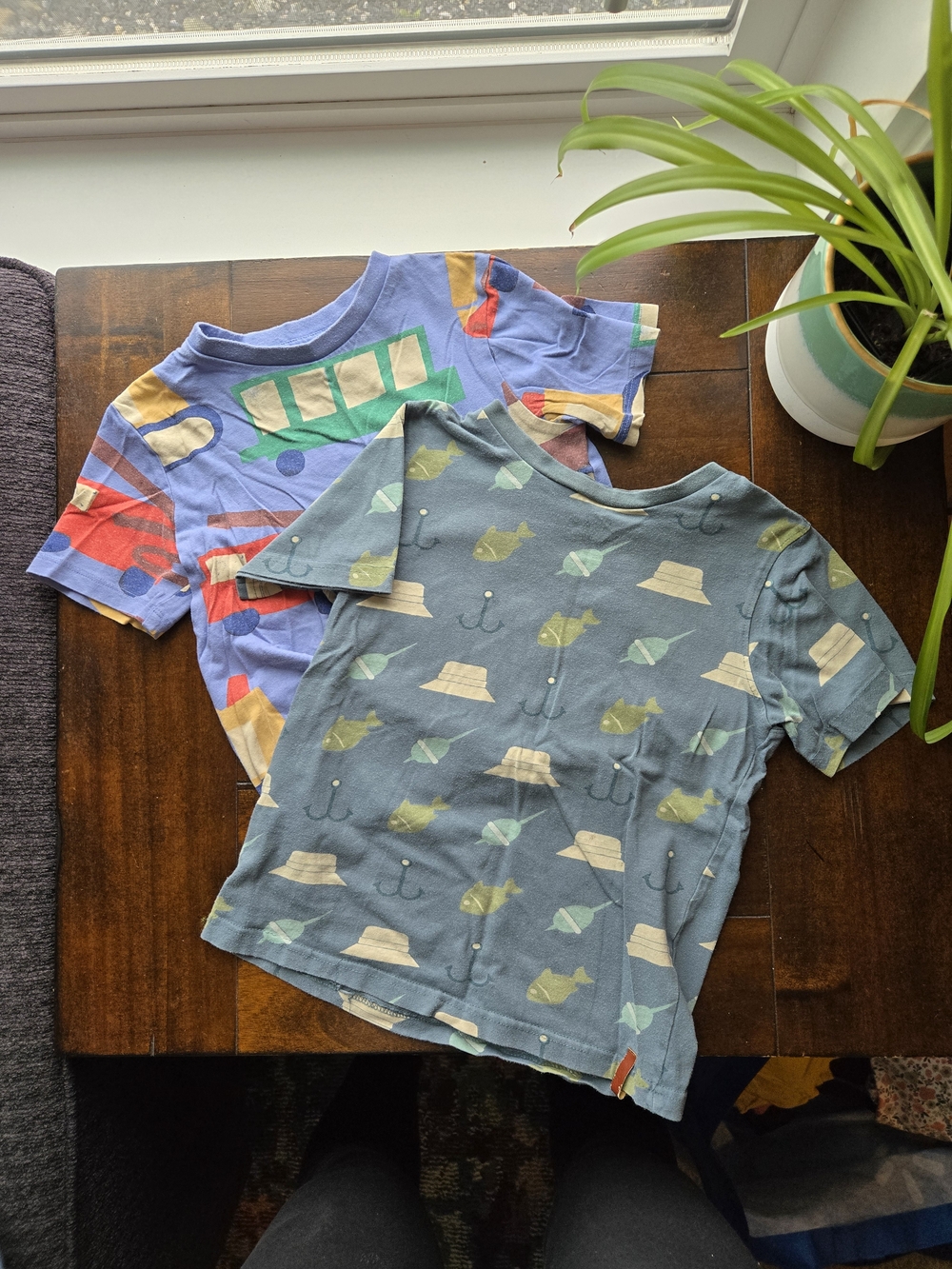 Set Of 2: Short Sleeve Printed Tees In Size 4T